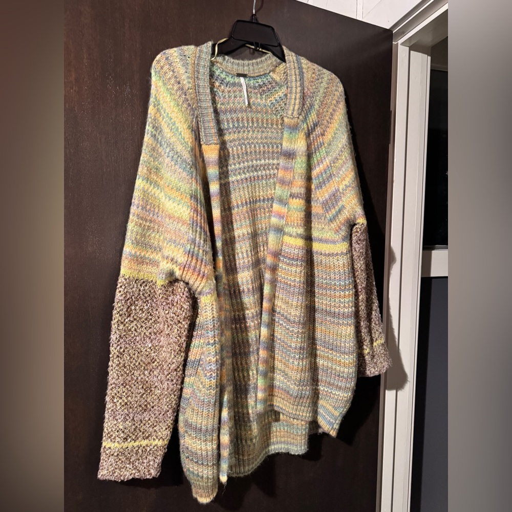 Free People Multicolor Striped Cardigan